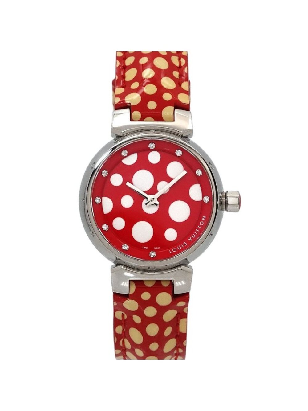 Louis Vuitton Tambour Kusama Yayoi Limited Diamond Watch Quartz